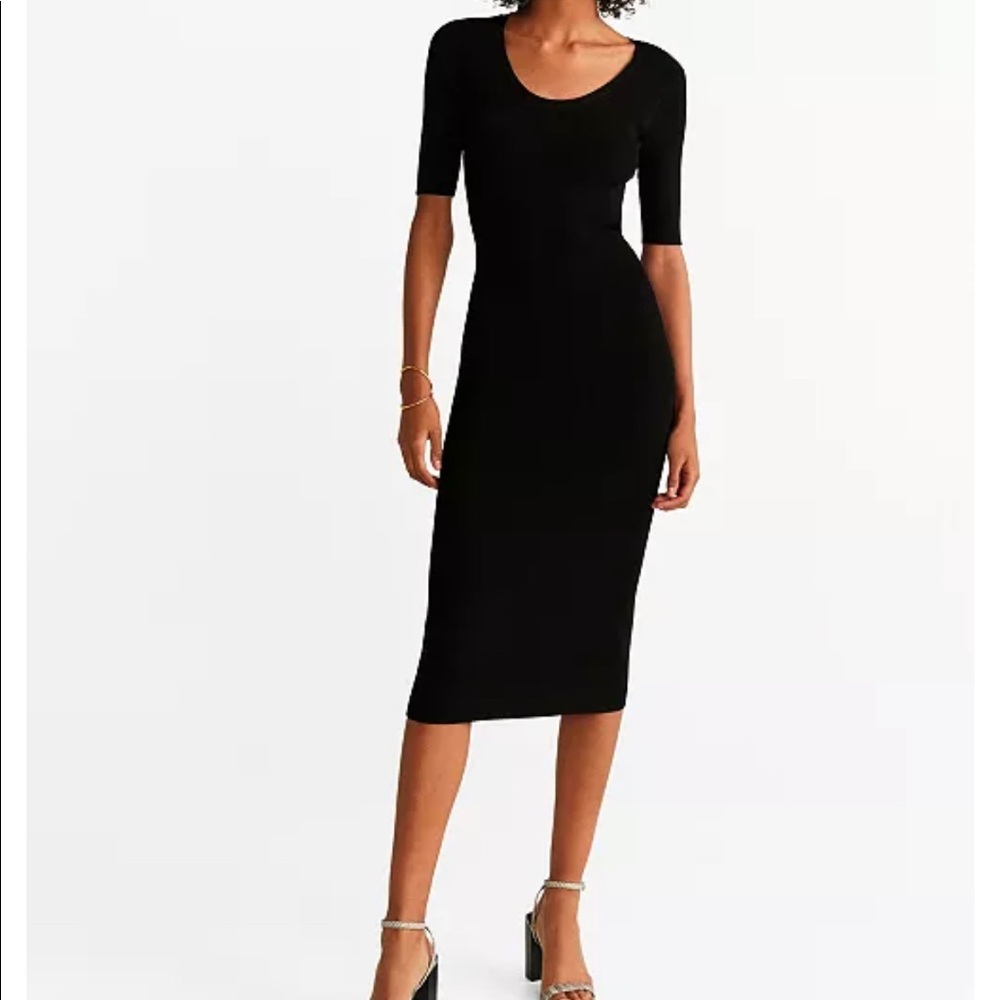 Mango Tailored Ribbed Dress